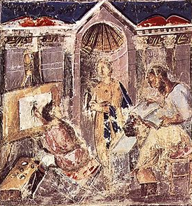 Author Portrait ca. 515 Vienna Dioscurides   Osterreichische Nationalbibliothek Cod. med. gr. 1 fol. 5 verso